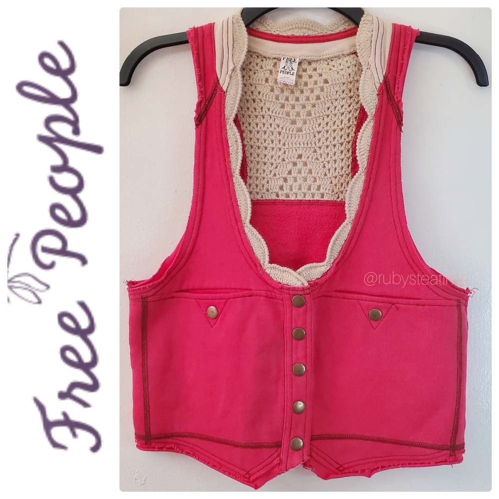 Barbiecore Pink, Barbie, PEOPLE Boho Festival Pink Knit & Crochet Vest